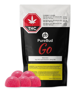 PureBud Go CBG Gummies 20mg CBD 2mg THC 5pk